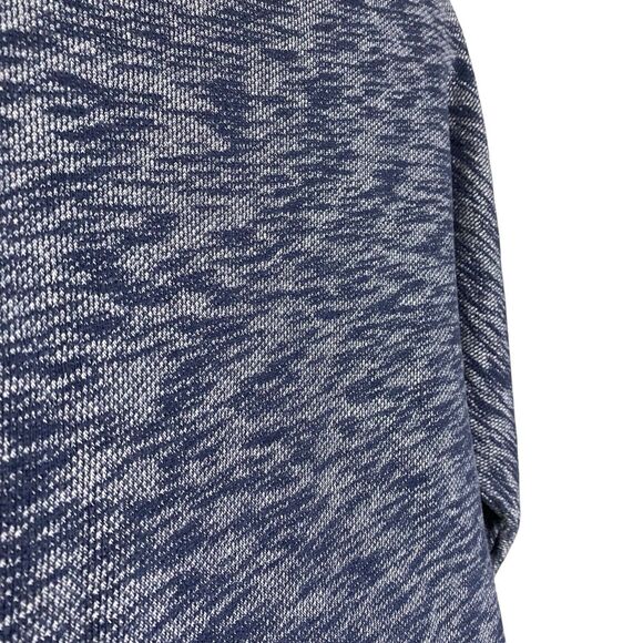 J Crew Point Sur Sweater Womens XS Blue Marled Cotton Mock Neck Oversized Preppy - Picture 9 of 12